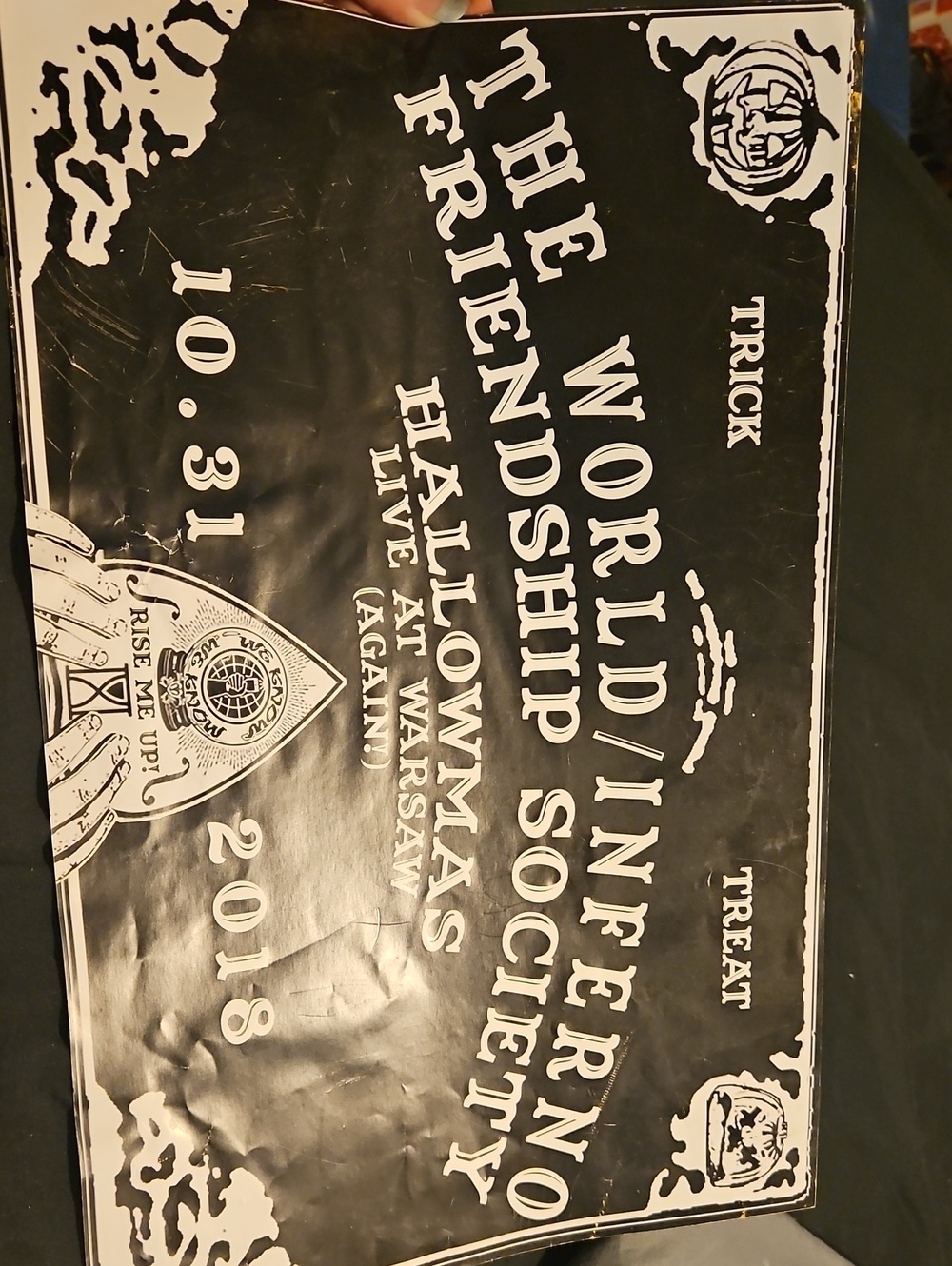 World Inferno Friendship Society Hallowmas 2018 Trick Treat Poster